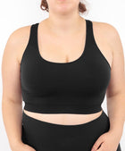 Sport Bralette Nero Curvy per Taglie Forti Plus Size | Leela Lab
