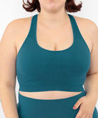Sport Bralette Verde Petrolio Curvy per Taglie Forti Plus Size | Leela Lab